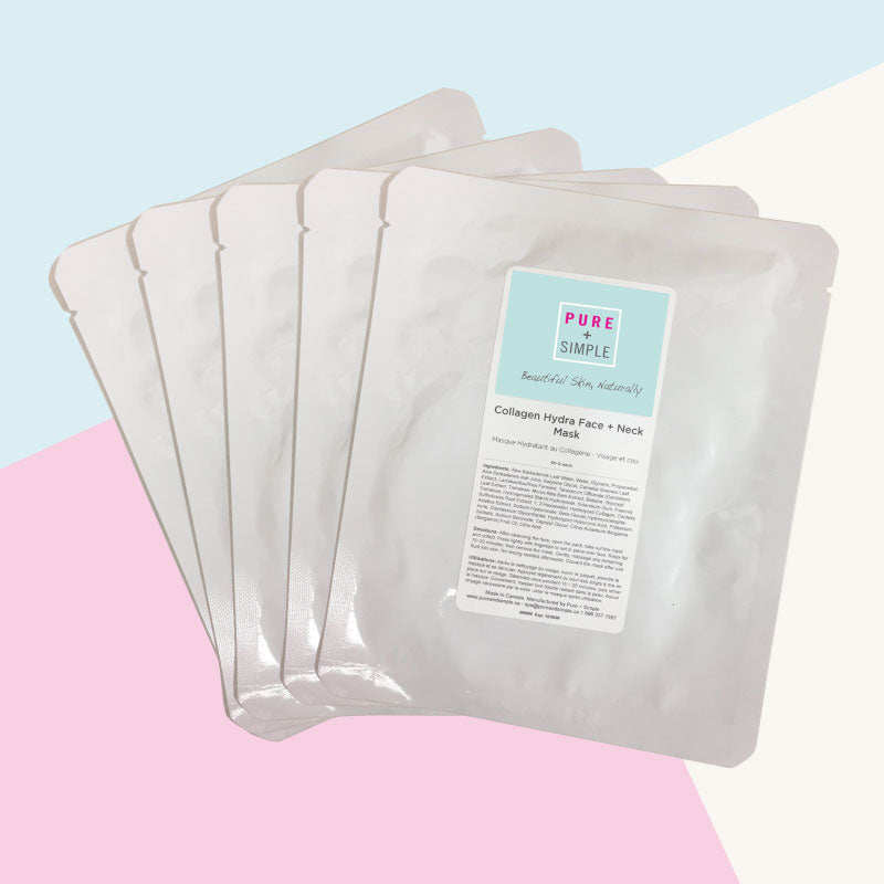 Collagen Hydra Face and Neck Mask (5-pack)